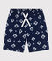 Shorts da mare bambino riciclati con stampa blu MEDIEVAL/ AVALANCHE