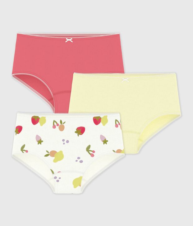 Set di shorty in cotone con frutti stampati bambina multicolore