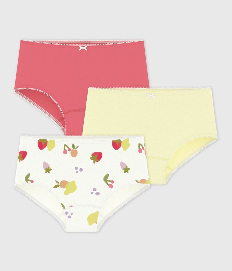 Set di shorty in cotone con frutti stampati bambina multicolore