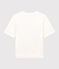 T-shirt TAGLIO BOXY IN TUBIQUE in cotone donna bianco MARSHMALLOW
