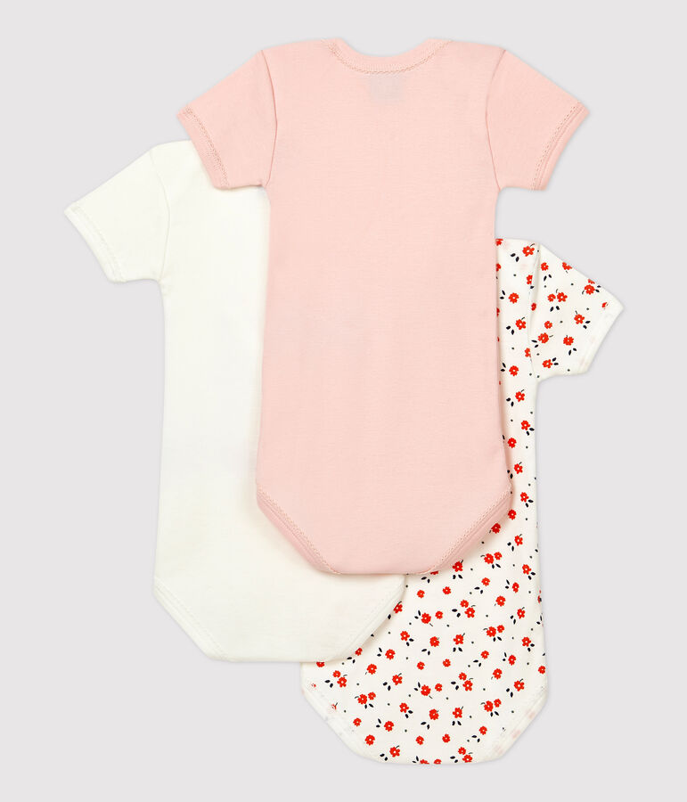 Confezione da 3 body beb&egrave; in cotone biologico. multicolore