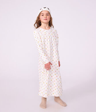 Camicia da notte travestimento da principessa con coroncina in cotone bambina