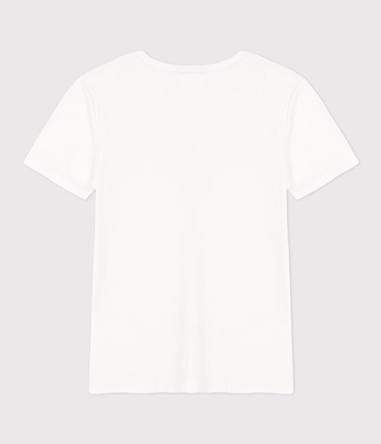 T-shirt Iconica a maniche corte a coste tinta unita donna bianco ECUME