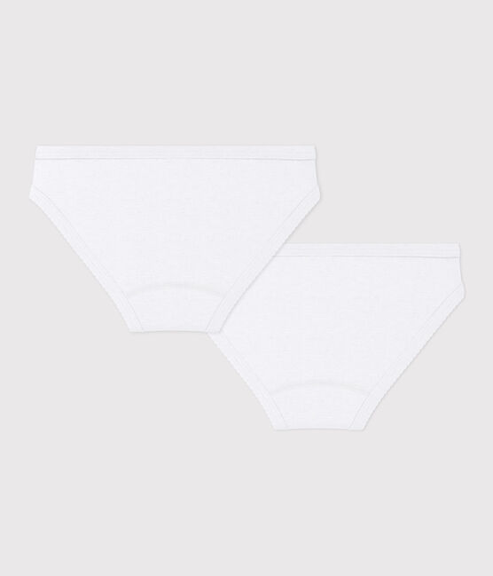 Confezione da 2 slip bianchi bambina variante 1