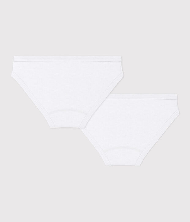Confezione da 2 slip bianchi bambina multicolore