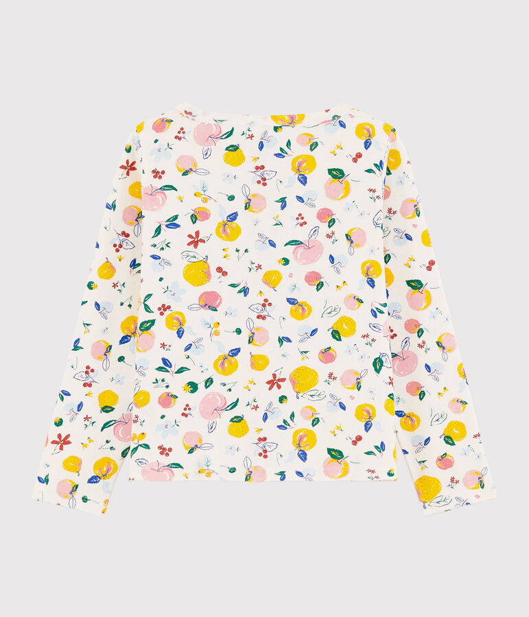 Cardigan in cotone bambina bianco MARSHMALLOW/bianco MULTICO