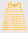 Abito senza maniche bebè in maglia a costine a righe giallo AVALANCHE/bianco DAISY