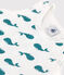Tutina corta in cotone con balene neonato verde MARSHMALLOW/ DRAGONFLY