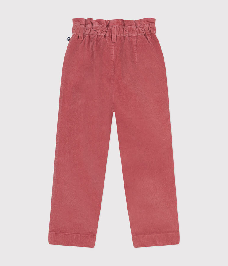 Pantaloni in velluto bambina rosa