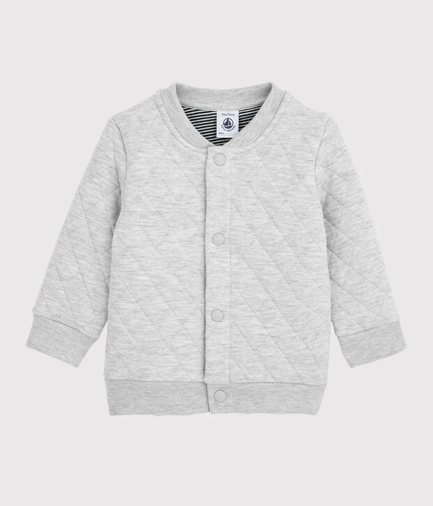 Cardigan beb&egrave; maschio in tubique BELUGA CHINE