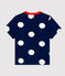 T-shirt bebè a maniche corte in jersey a pois blu MEDIEVAL/bianco MARSHMALLOW