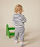 Felpa in velluto bouclé neonato bianco MARSHMALLOW/blu SMOKING