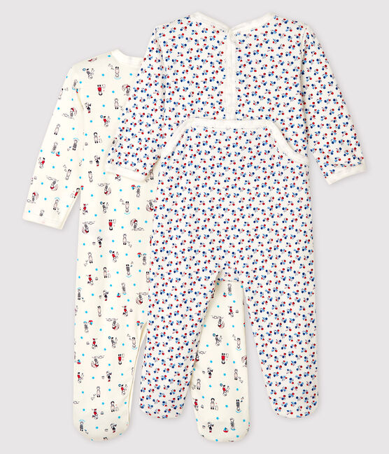 Set di 2 tutine pigiama neonata a costine variante 1