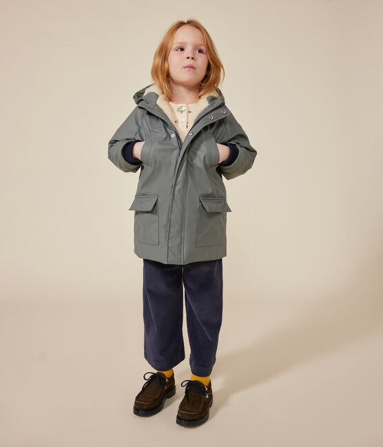 Impermeabile caldo in sherpa bambina/bambino verde THUYA