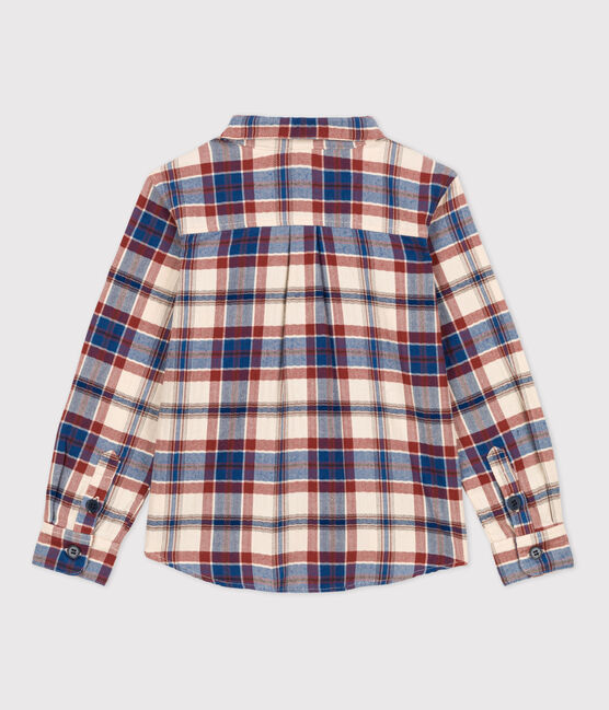 Camicia bambino in flanella a quadri bianco AVALANCHE/ MULTICO