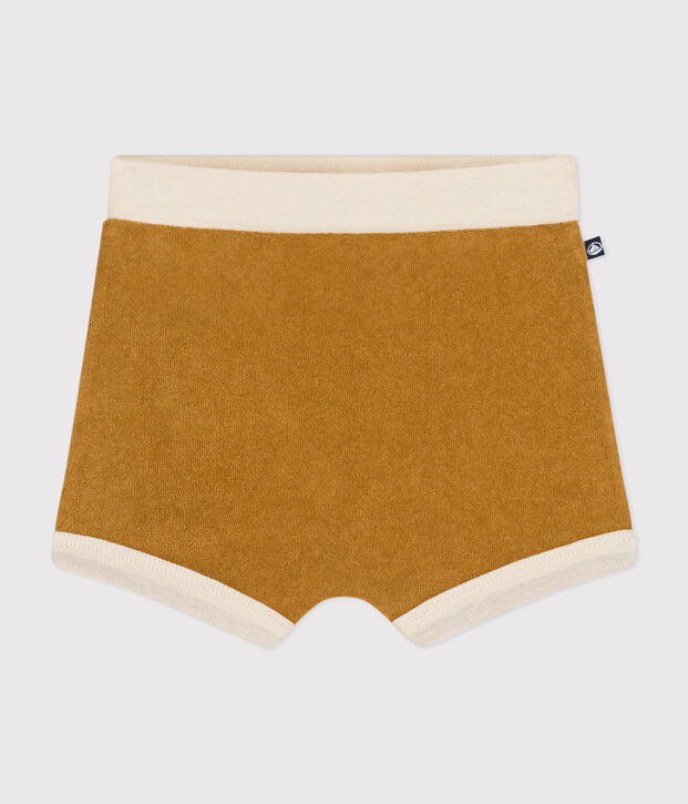 Shorts beb&egrave; in spugna giallo