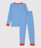 Pigiama bambino snugfit millerighe blu RUISSEAU/bianco MARSHMALLOW