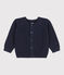 Cardigan in maglia di cotone per neonati blu SMOKING