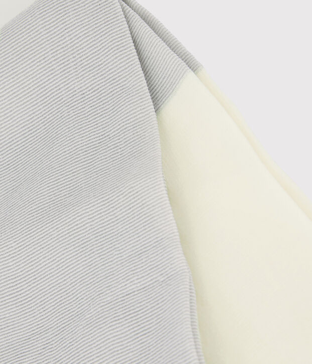 Collant in microfibra a paillette bambina bianco/grigio