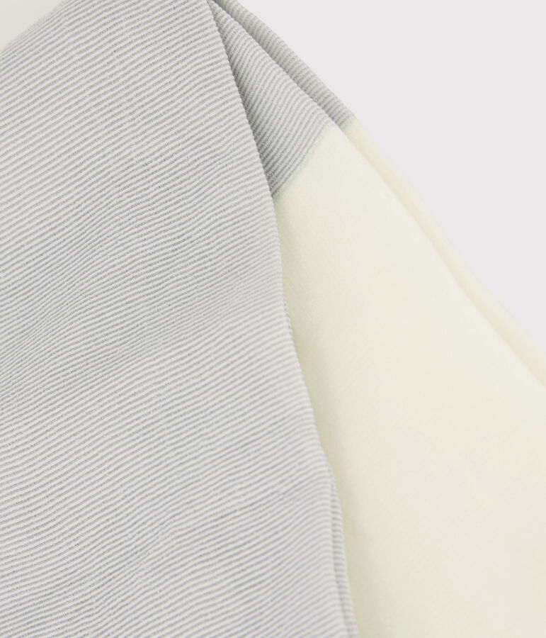 Collant in microfibra a paillette bambina bianco/grigio