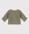 Cardigan bebè in tricot in cotone a punto legaccio verde MARECAGE