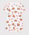 Pigiama corto in cotone con pompiere stampato bambino bianco/multicolore