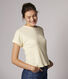 T-shirt in cotone/lino tinta unita Donna