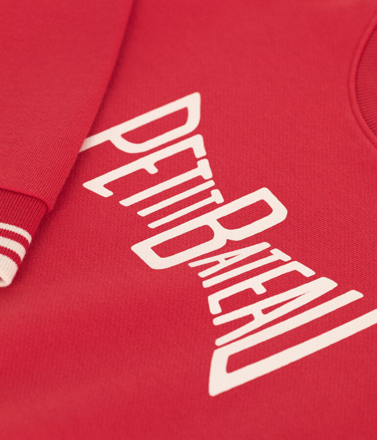 Felpa in cotone stampato bambino unisex rosso