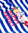 Pigiama a righe in velluto bambino  blu CALVIN/ MARSHMALLOW