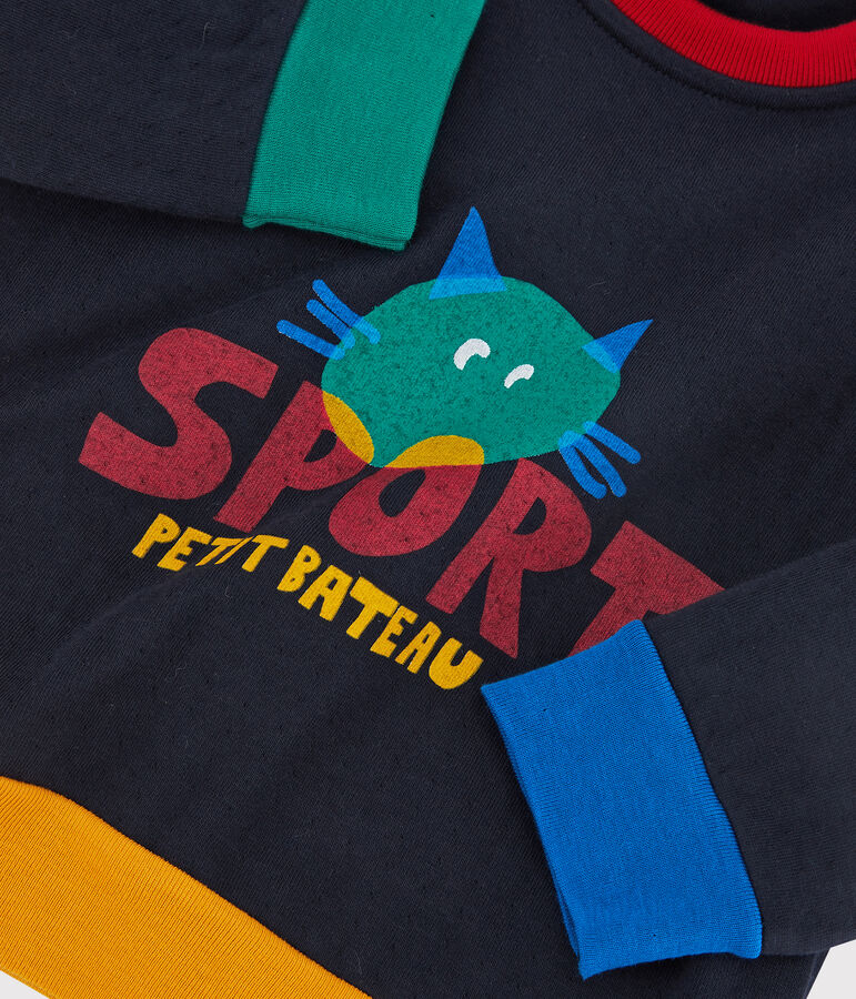 Felpa in molleton beb&egrave;. blu