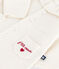 Tutina con colletto in maglia e ricamo "P'tit Cœur" neonata bianco MARSHMALLOW