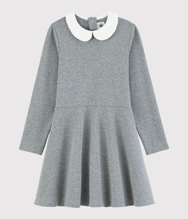 Abito maniche lunghe bambina grigio