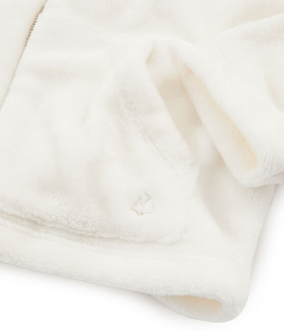 Felpa in pile arricciato da bambina bianco MARSHMALLOW