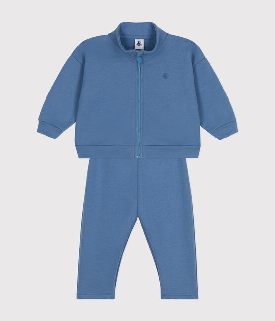 Set felpa e pantaloni neonato blu BEACH