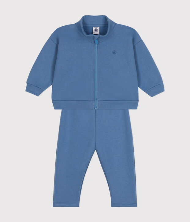 Set felpa e pantaloni neonato blu
