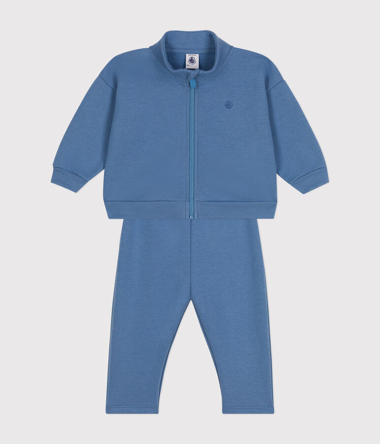 Set felpa e pantaloni neonato blu