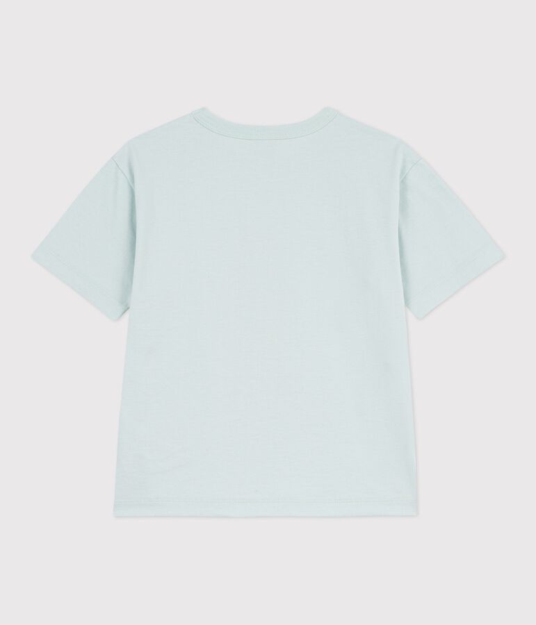 T-shirt a maniche corte in cotone bambina blu