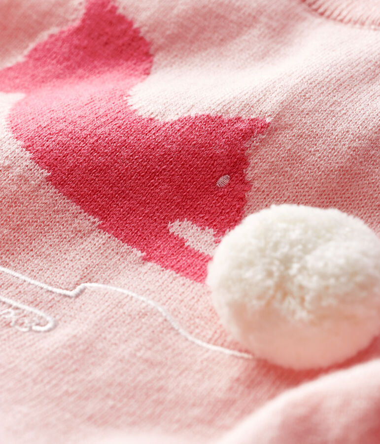 Abito a maniche lunghe da beb&egrave; femmina rosa