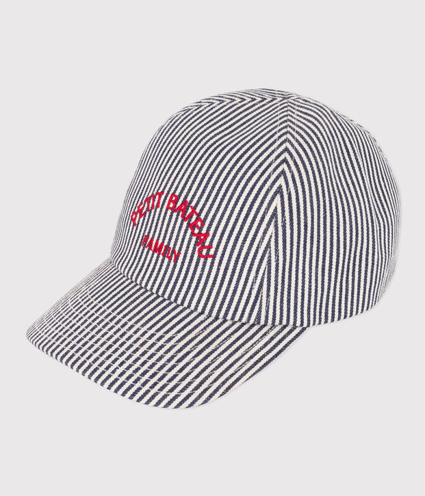 Cappellino Petit Bateau Family bambino misto blu/bianco
