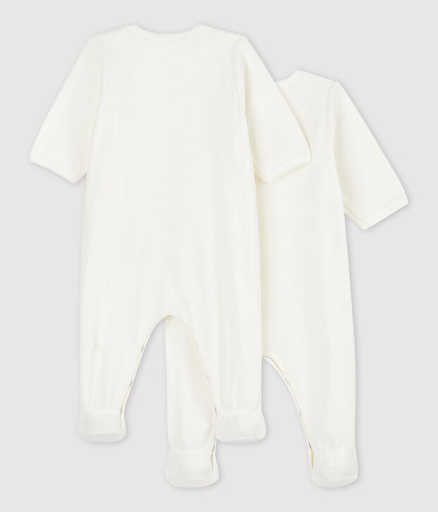 Confezione da 2 tutine pigiama beb&egrave; in cotone biologico multicolore