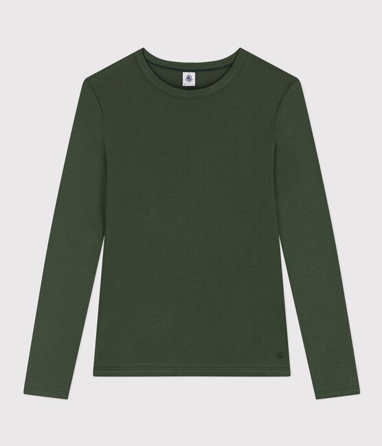 T-shirt L'ICONIQUE girocollo in cotone Donna verde AVORIAZ
