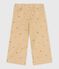 Pantaloni in velluto fantasia bambina beige CAJOU/ MULTICO