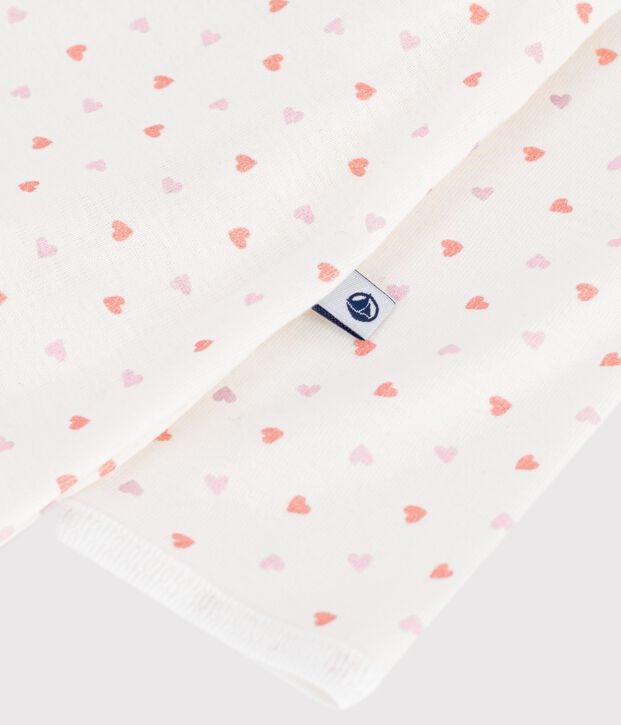 Bodyjama senza piedini in cotone con stampa a fiori neonata bianco/multicolore