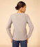 T-shirt LE DROIT girocollo in cotone Donna grigio CHATON CHINE