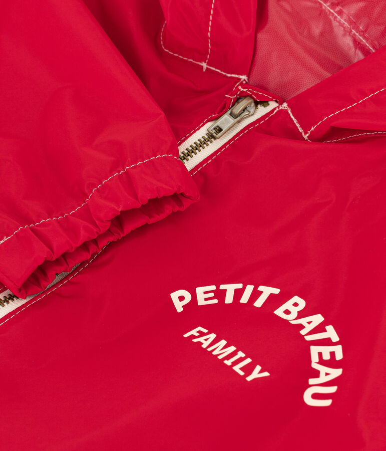 Giacca a vento in tessuto riciclato unisex rosso