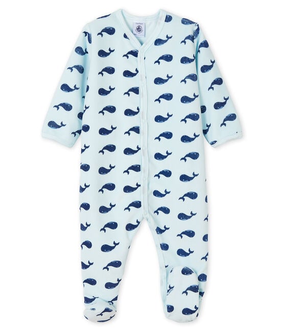 Tutina balena pigiama neonato in ciniglia BOCAL/SMOKING