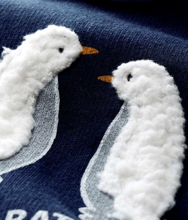 Felpa maschietto in molleton blu SMOKING CN