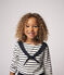 T-shirt maniche lunghe in jersey bambina bianco MARSHMALLOW/blu SMOKING