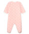 Tutina imbottita senza piedi bebé femmina in pile rosa MINOIS/bianco MARSHMALLOW