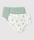 Confezione da 2 slip vita alta in cotone Donna